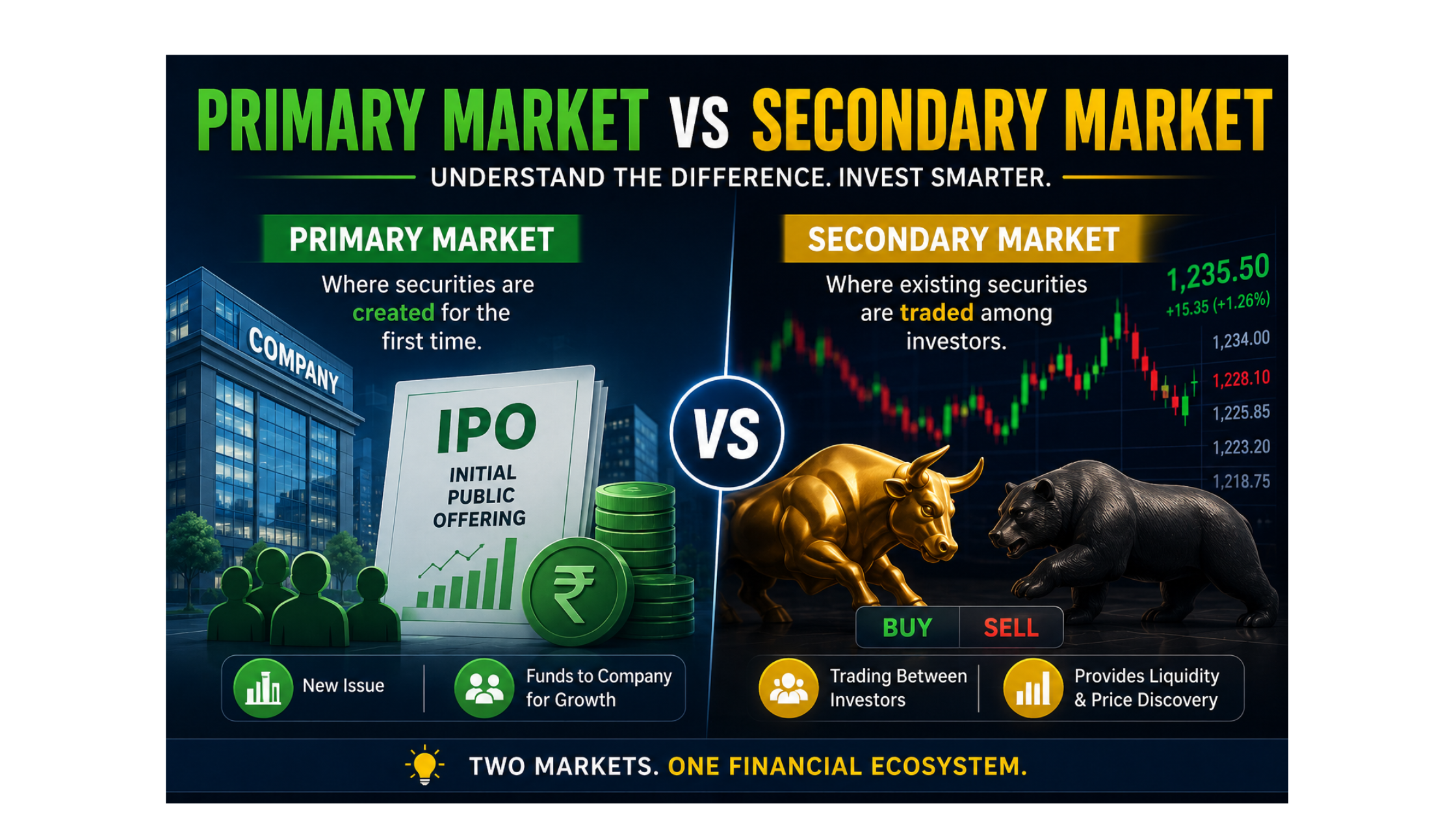 PRIMARY MARKET VS SECONDARY MARKET